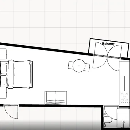 With Balcony And Full Kitchen Near Hotspot